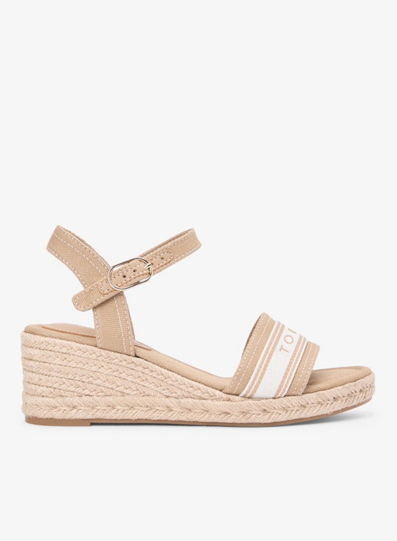 TOMMY HILFIGER Canvas Denim Wedge Espadrilles - Image 1